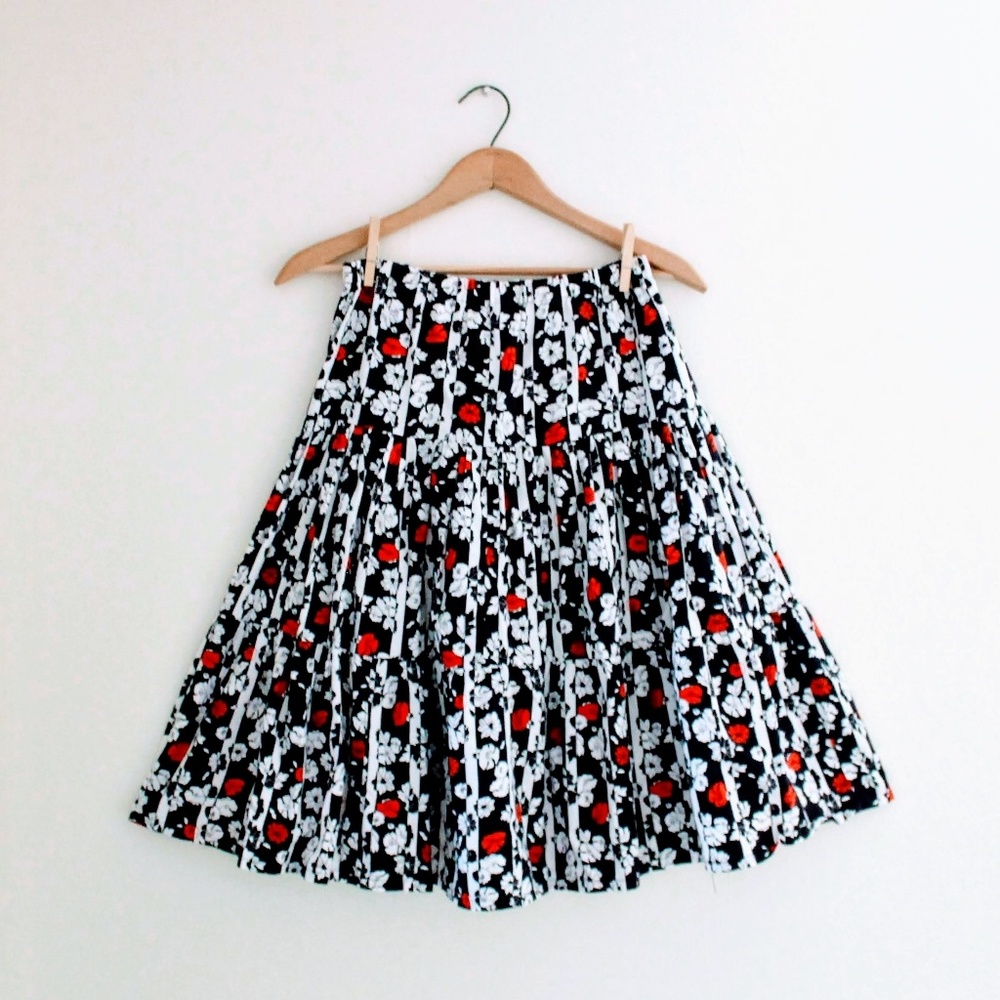 70s floral skirt